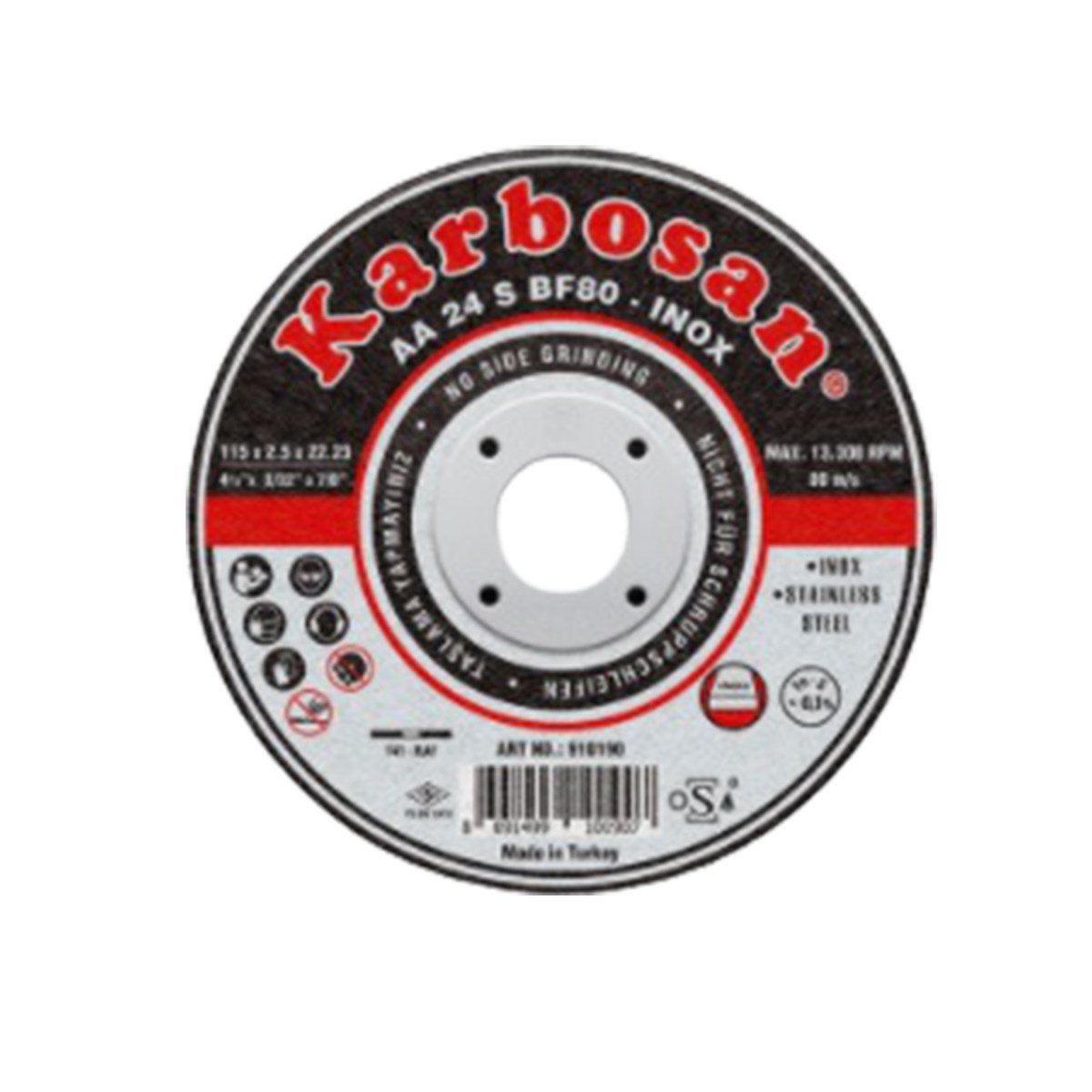 Karbosan İnox Kesici 115X2.5X22.23Mm 10190 resmi