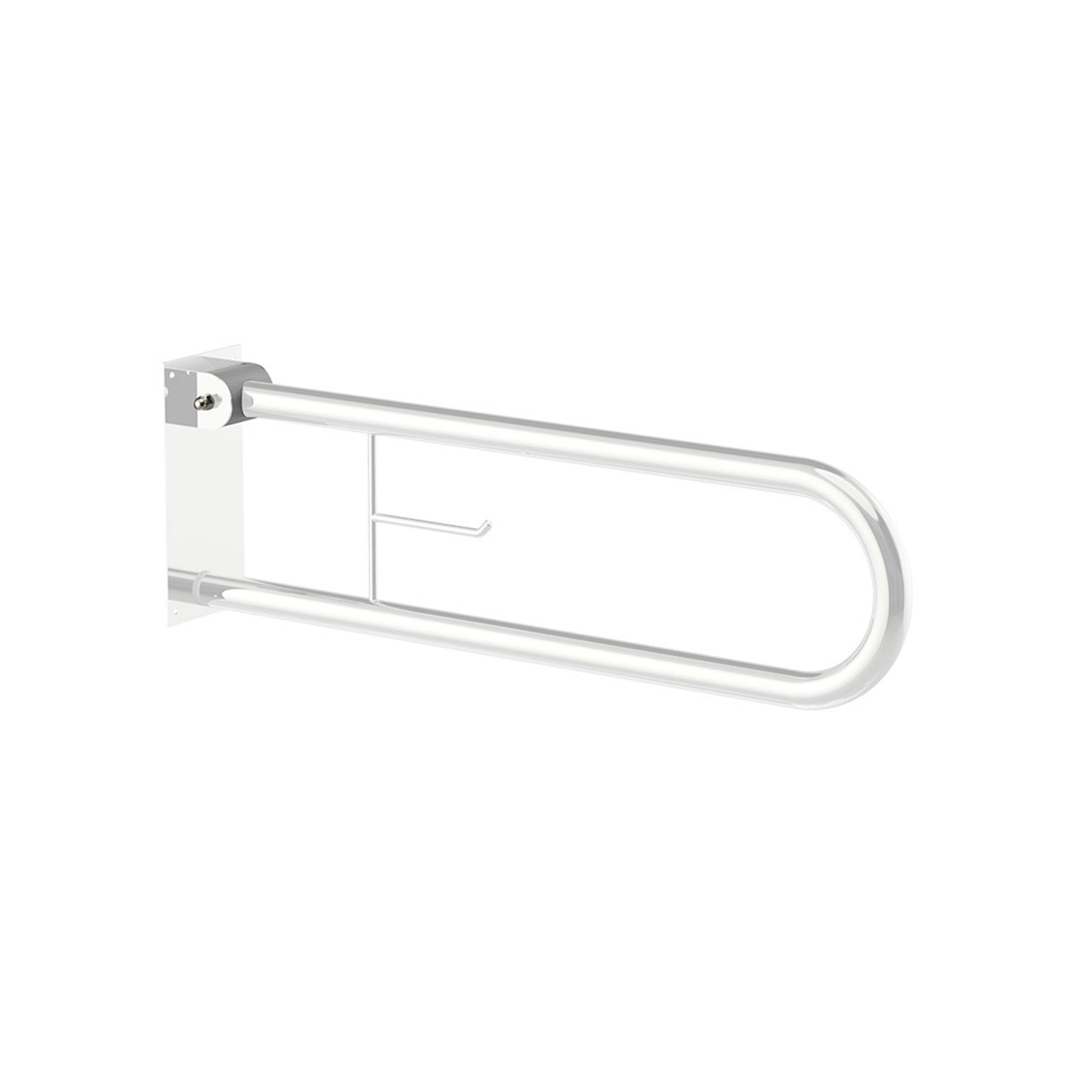 Maxiflow Mafsallı - Hareketli Wc Kağıtlıklı Tutunma Barı Beyaz Ø32 28810 resmi