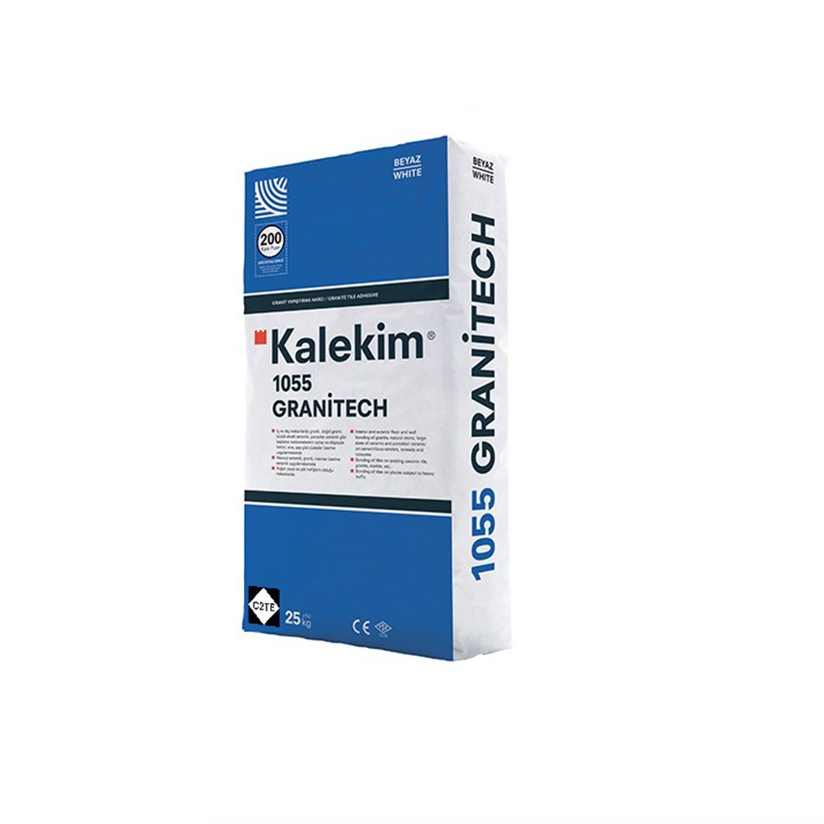 Kalekim 1055 Granitech Seramik Yapıştırıcı Beyaz 25 kg (C2TE) resmi