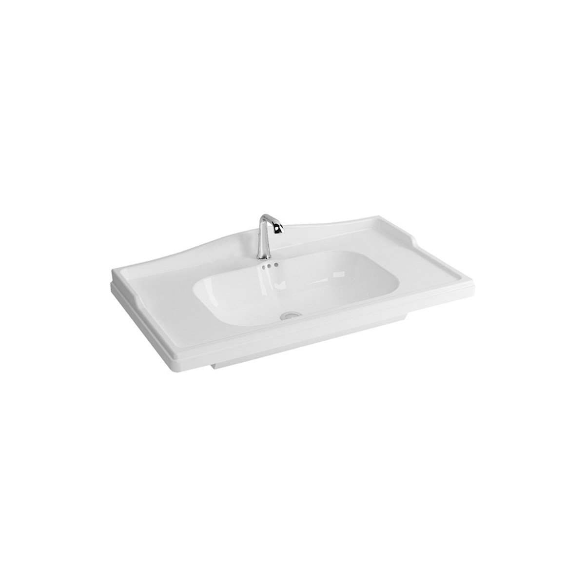Newarc Etajerli Tek Delikli Elite Lavabo 80X46X8Cm 509080 resmi