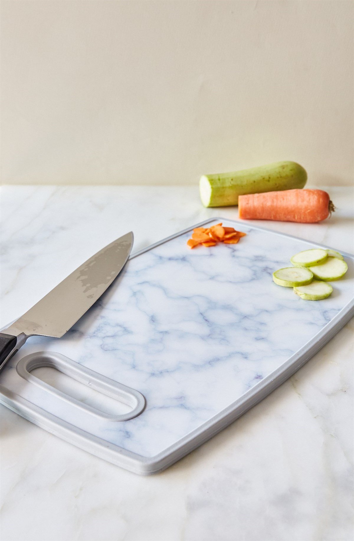 Mermer Görünümlü Oval Kesim Tahtası resmi