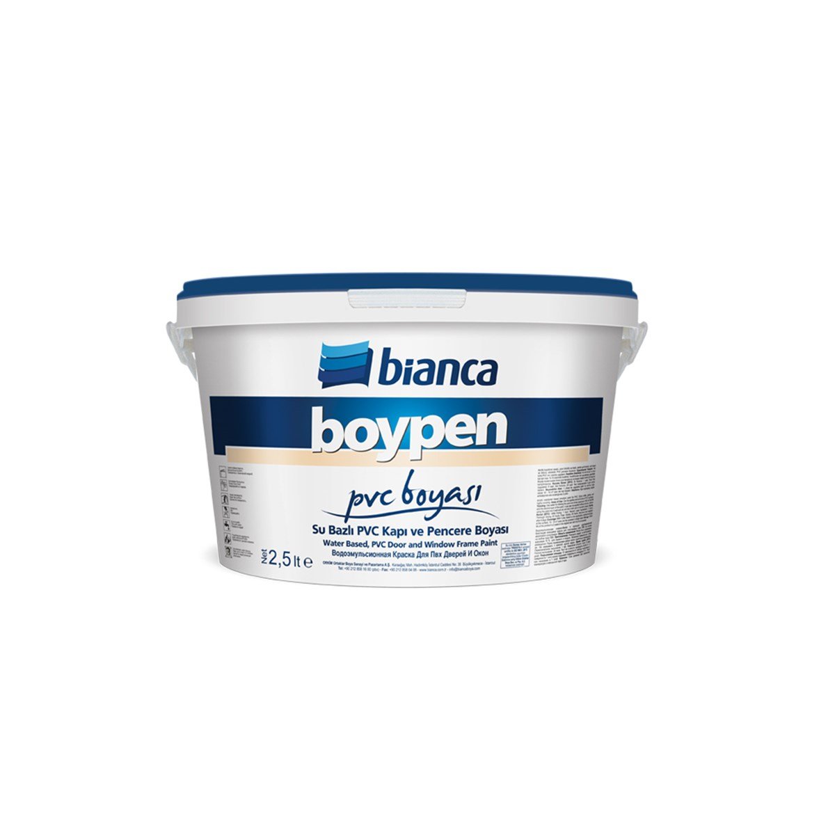 Bianca Boypen PVC Boyası Beyaz 0,75 Lt resmi