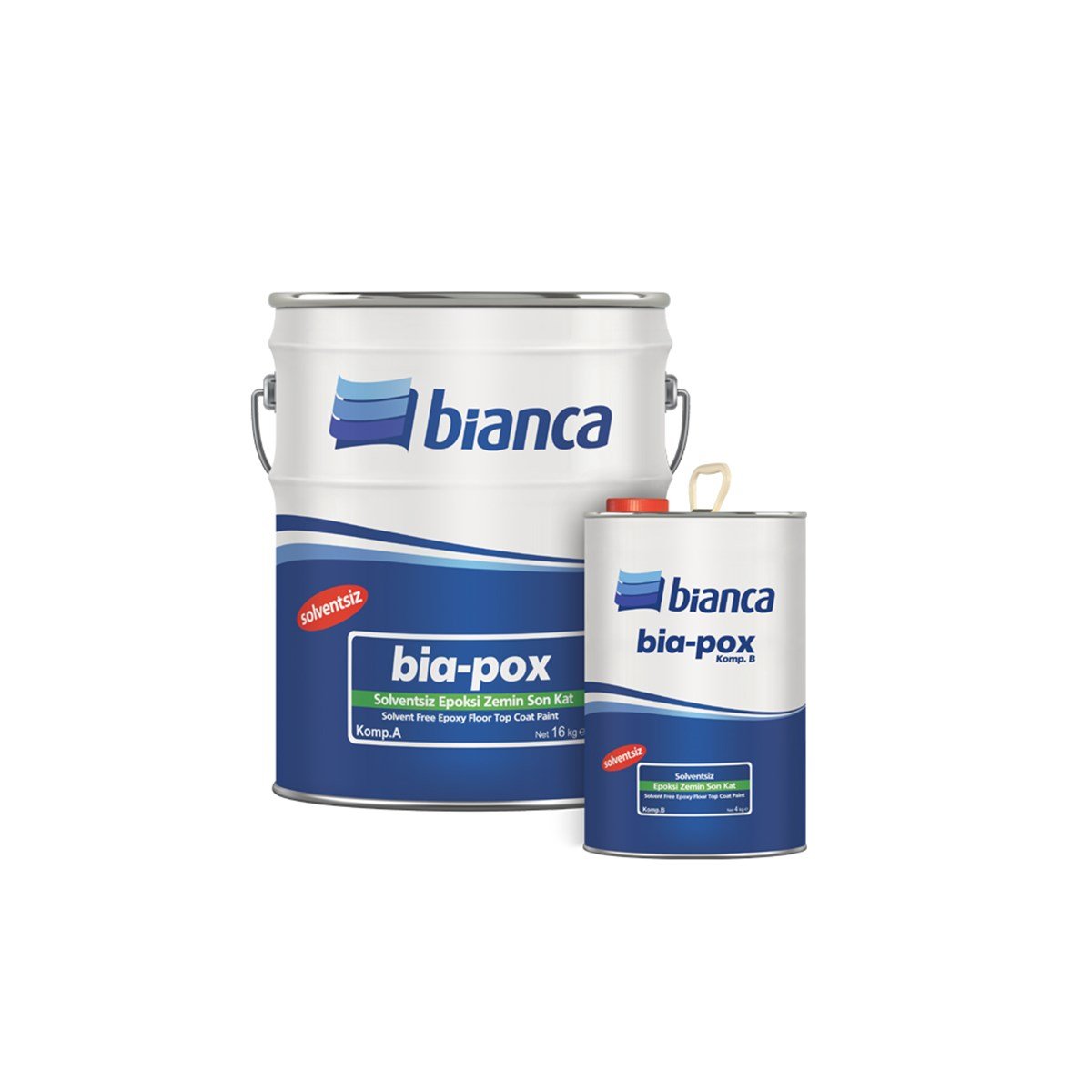 Bianca Bia-Pox Solventsiz Epoksi Zemin Son Kat Boyası Beyaz 2,5 Kg resmi