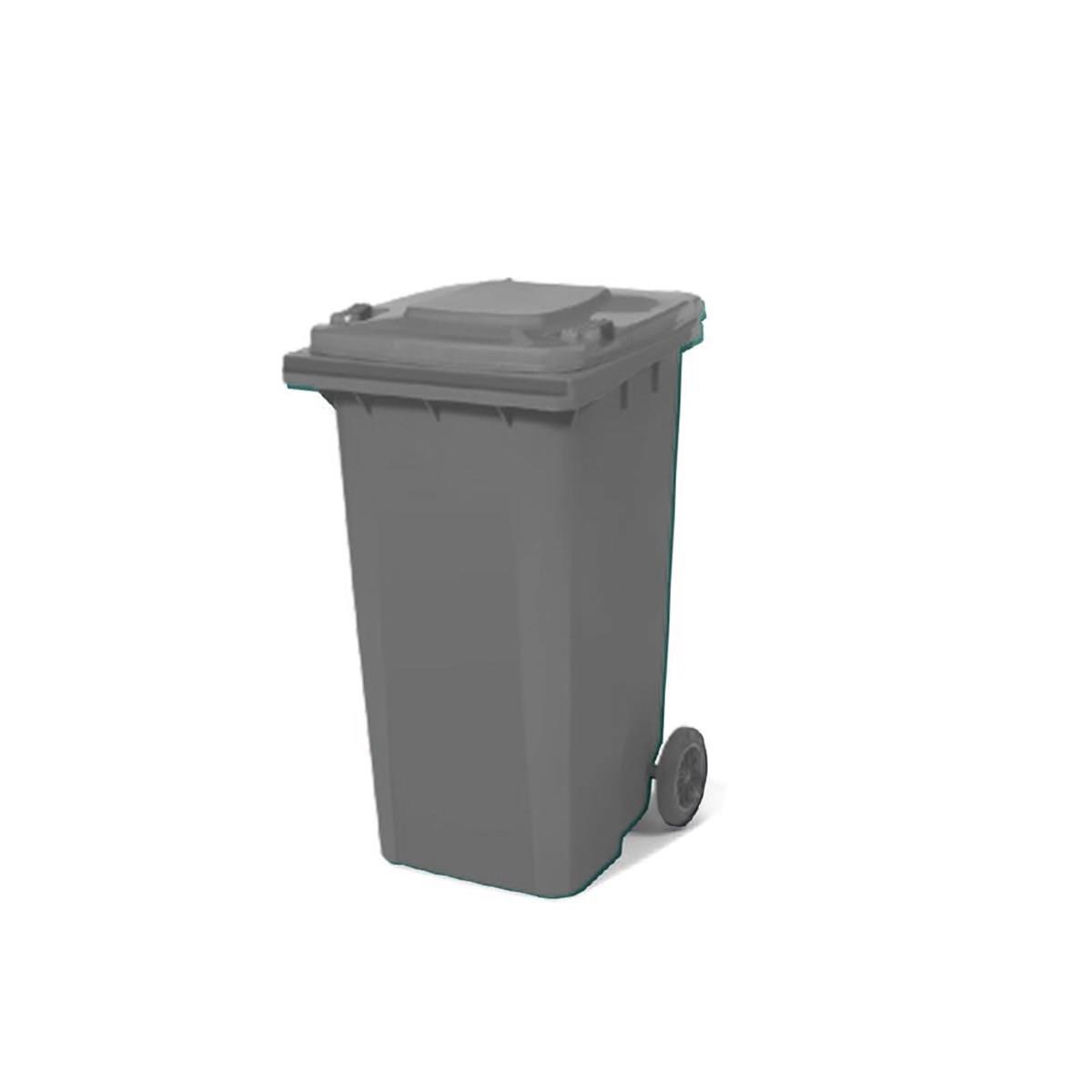 120 Lt Tekerlekli Çöp Konteyner Gri Ctk-3003 resmi