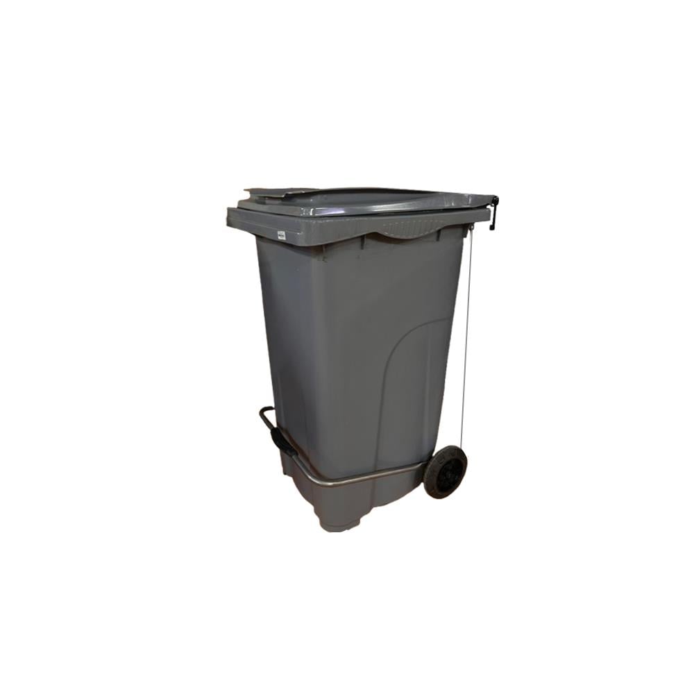 240 Lt Tekerlekli Çöp Konteyner Pedallı Gri Ctk-3008 resmi