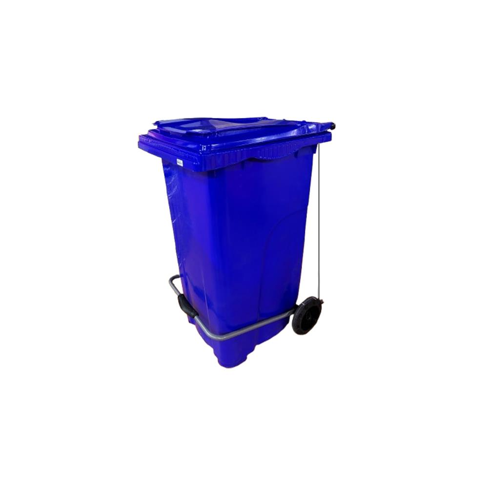 240 Lt Tekerlekli Çöp Konteyner Pedallı Mavi Ctk-3008 resmi