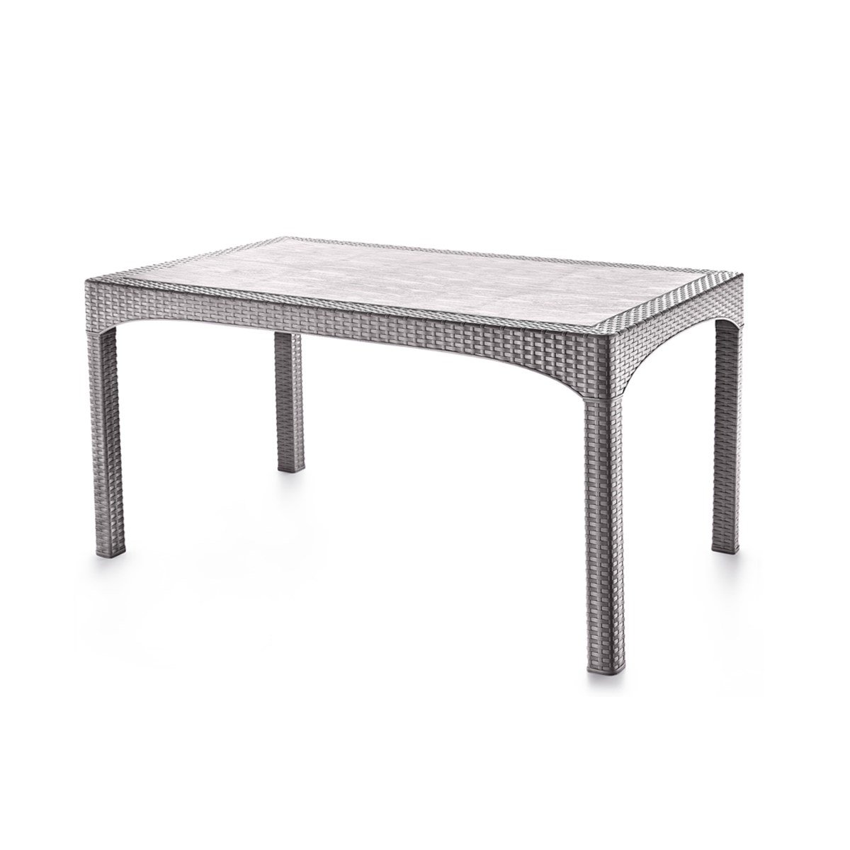 Brezza 2587 Rattan Masa 90x150x76 Cm Çöl Grisi resmi