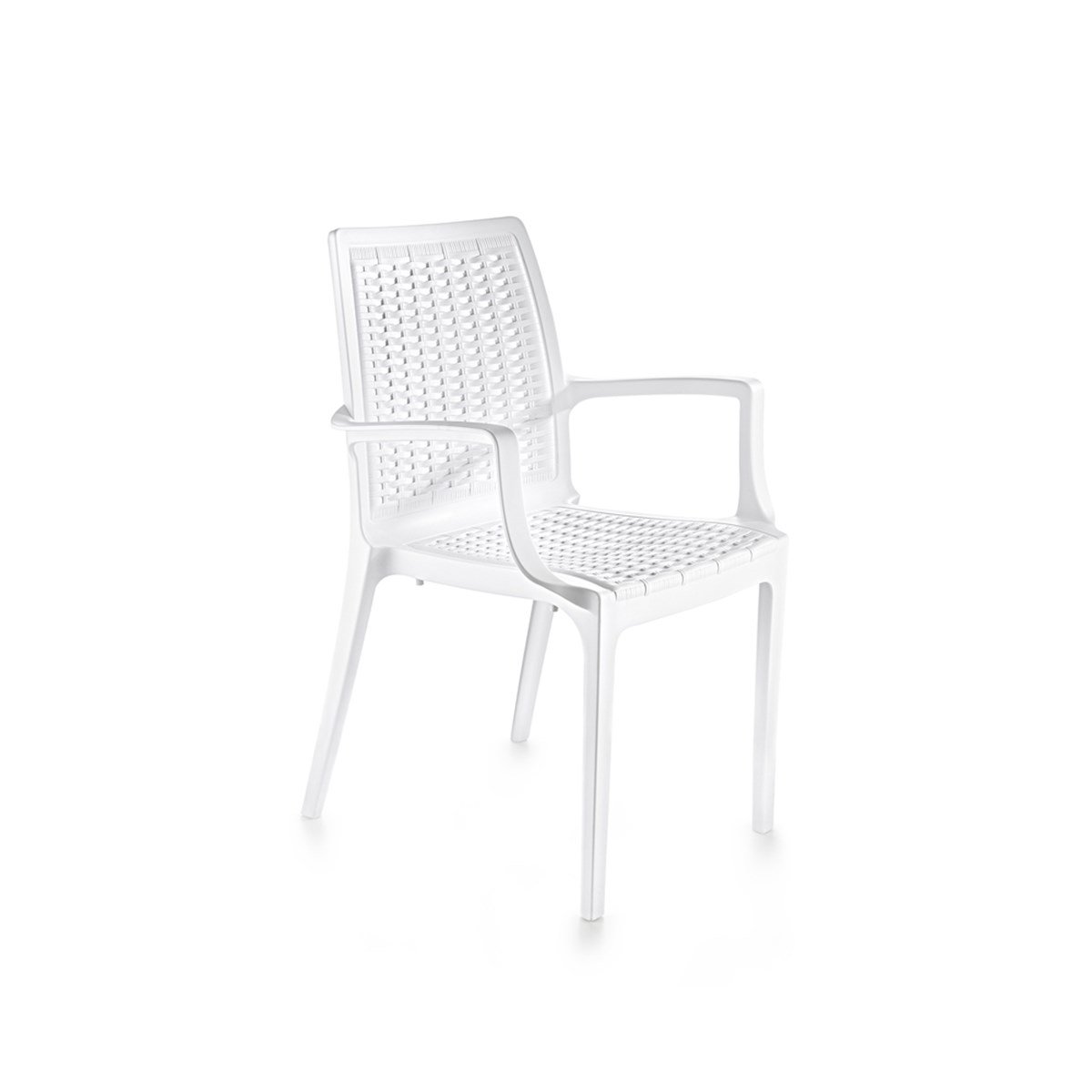 Brezza 2524 Rattan Koltuk Beyaz resmi