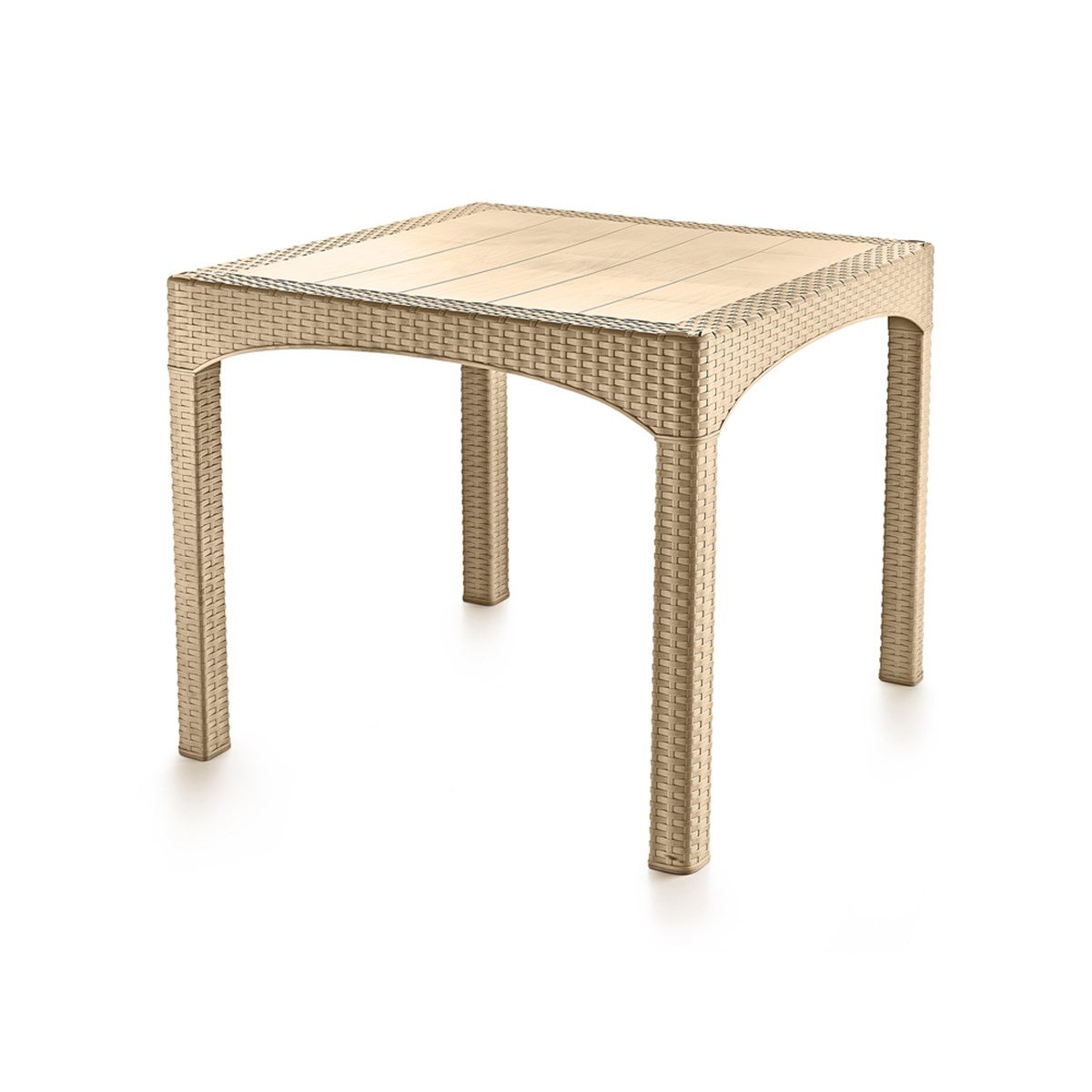 Brezza 2574 Rattan Masa 90x90x76 Cm Çöl Beji resmi