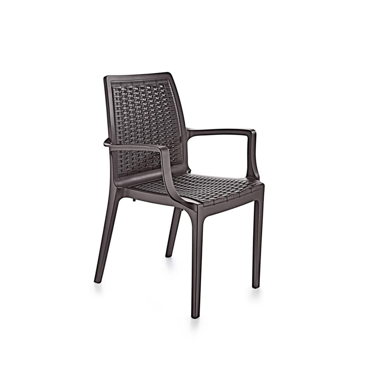 Brezza 2524 Rattan Koltuk Koyu Kahve resmi