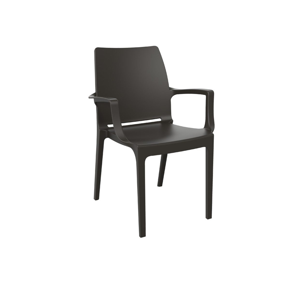 Brezza 2502 Eve Koltuk Koyu Kahve resmi