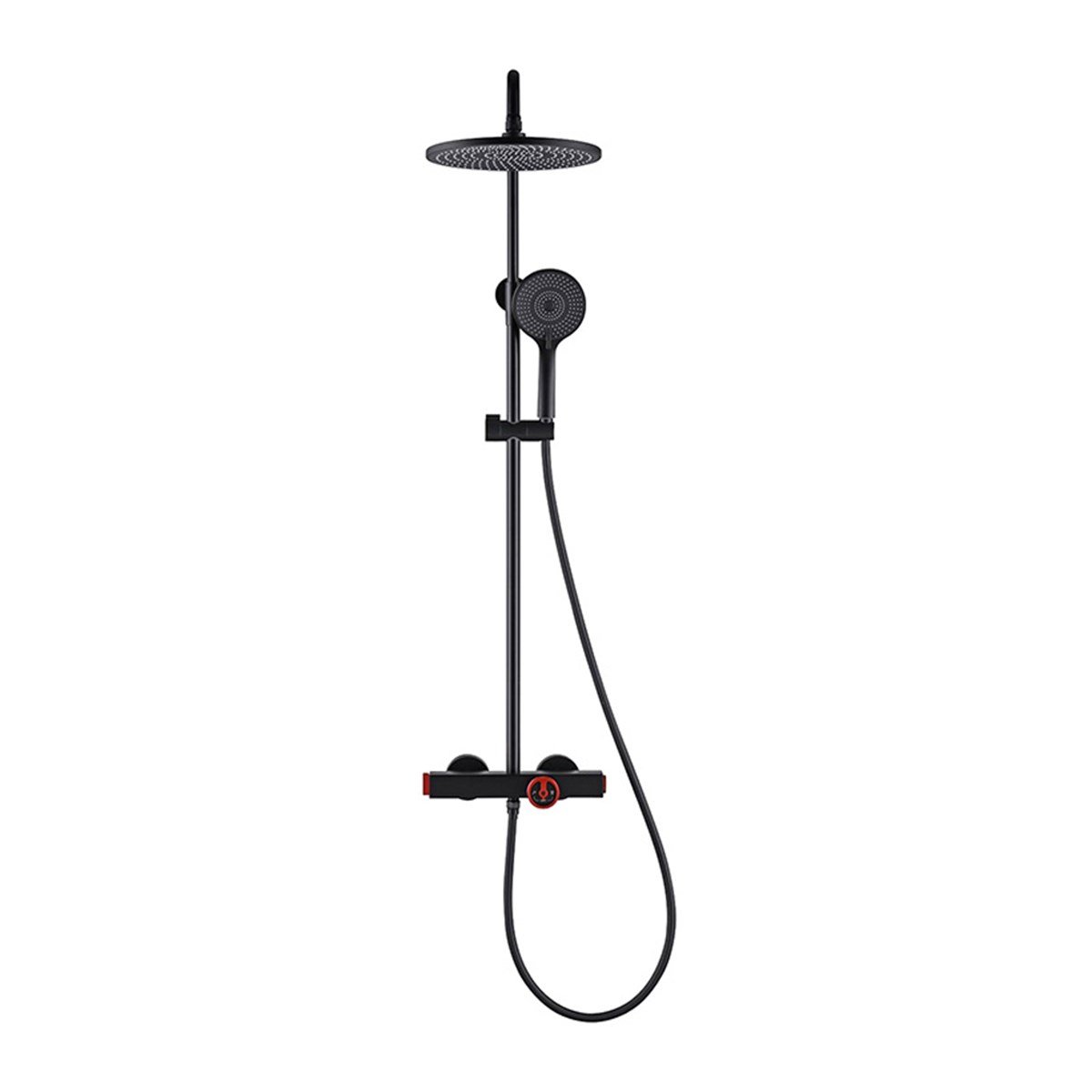 Newarc Step Termostatik Bataryalı Duş Ünitesi Siyah 900535 resmi