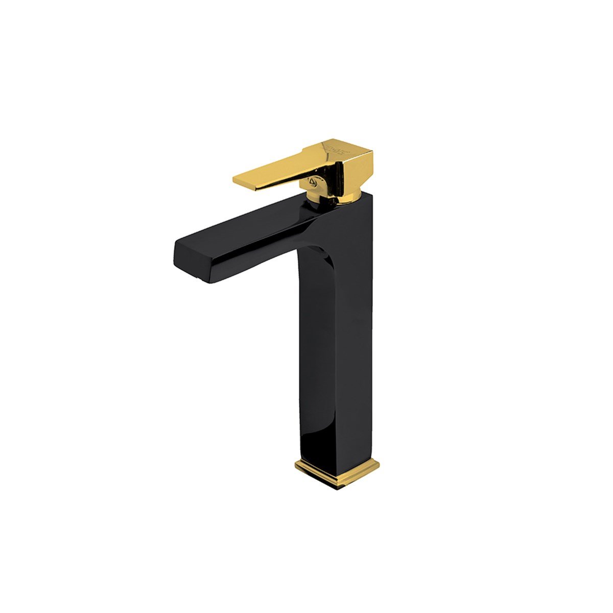 Newarc Aqua Çanak Tipi Lavabo Bataryası Siyah / Altın 941001Bg resmi