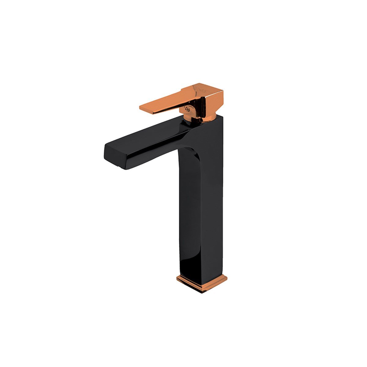 Newarc Aqua Çanak Tipi Lavabo Bataryası Siyah / Parlak Bakır 941001Bs resmi