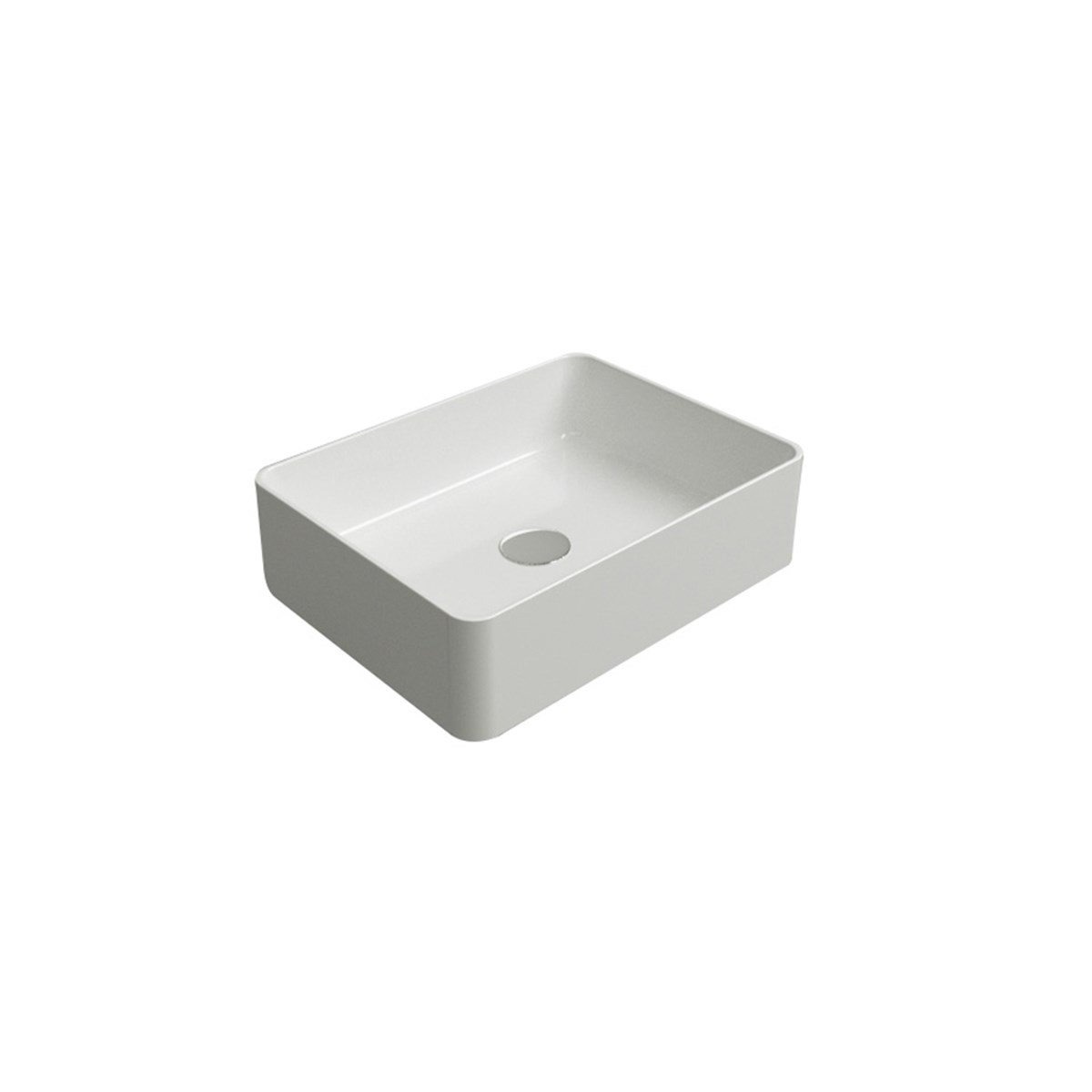 Newarc Tezgah Üstü Silver Slim Lavabo 50X38X14Cm 5011 resmi