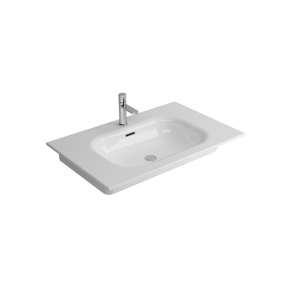 Newarc Etajerli Lavabo Naturel 80X52X1,4Cm 504080-1 resmi