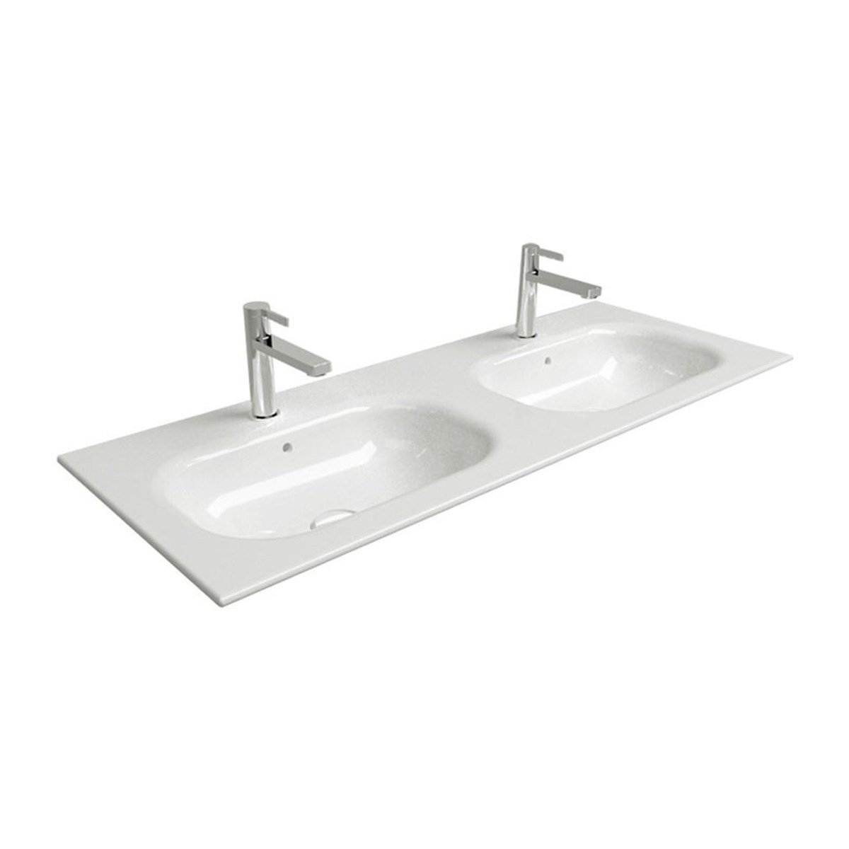 Newarc Naturel Etajerli Lavabo Çift Hazne 120X46X1,4Cm 504121 resmi