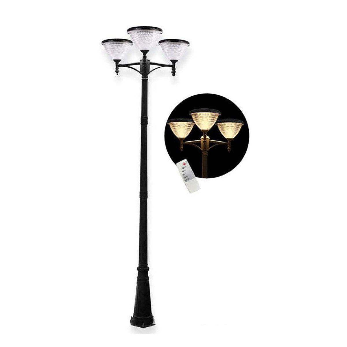 Forlife Solar Güneş Enerjili Sokak Armatürü 3X100W Fl-3160 resmi