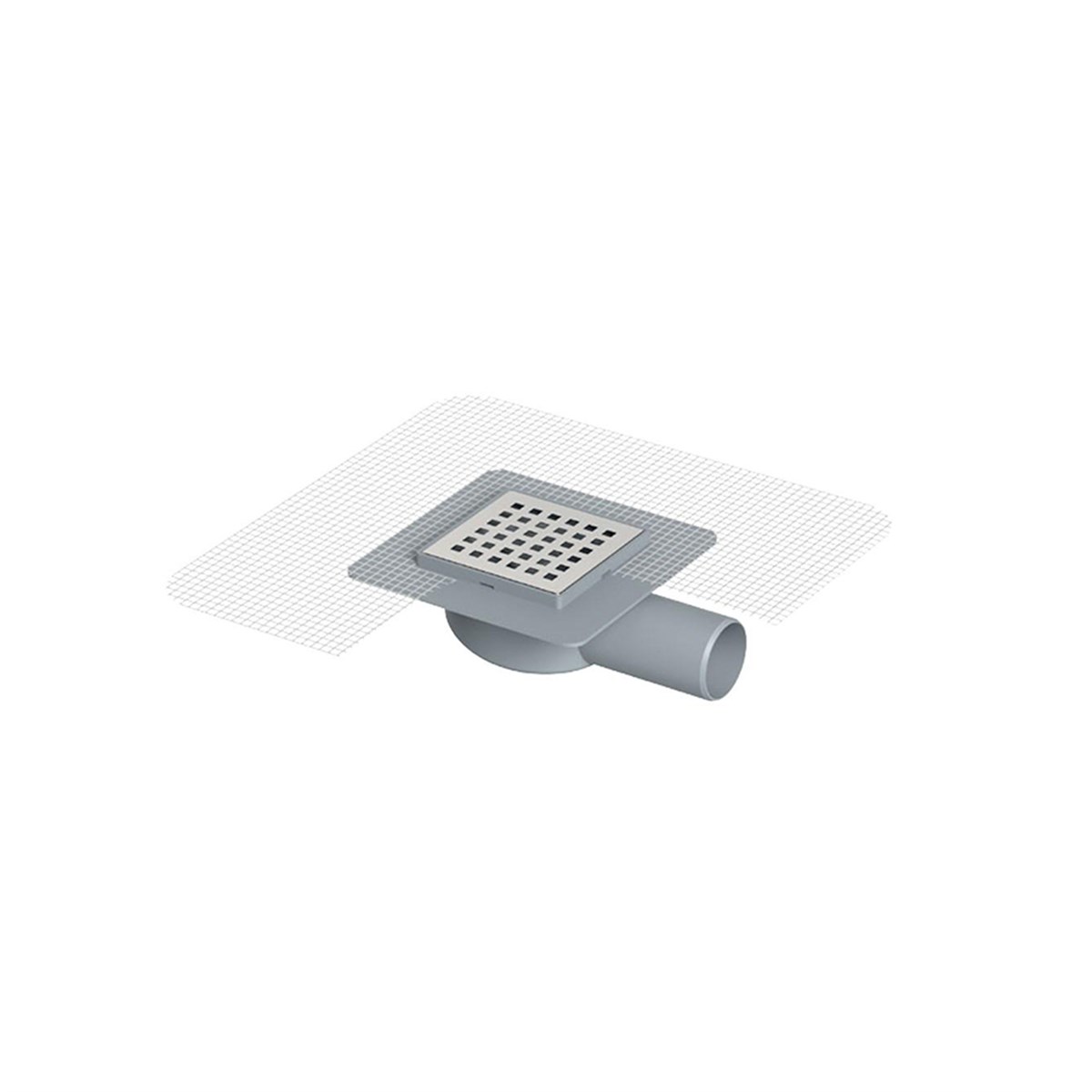Maxiflow Fileli Paslanmaz Izgaralı Yer Süzgeci 10X10 Ø40 (Yan Çıkış) 14055 resmi