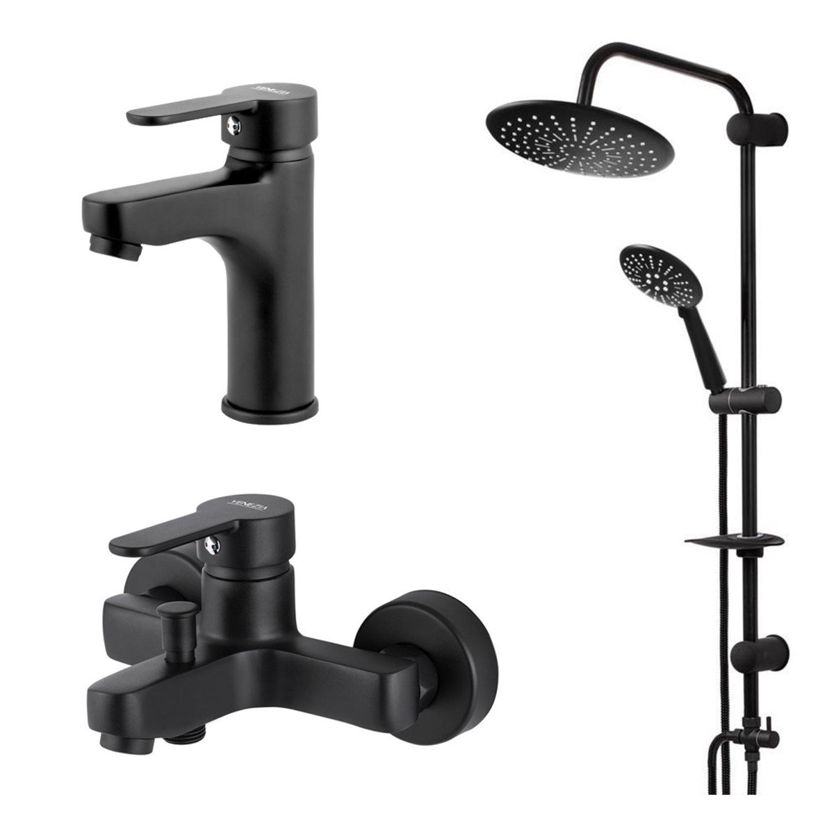 Kroma Arteon 3'lü Siyah Banyo Seti resmi