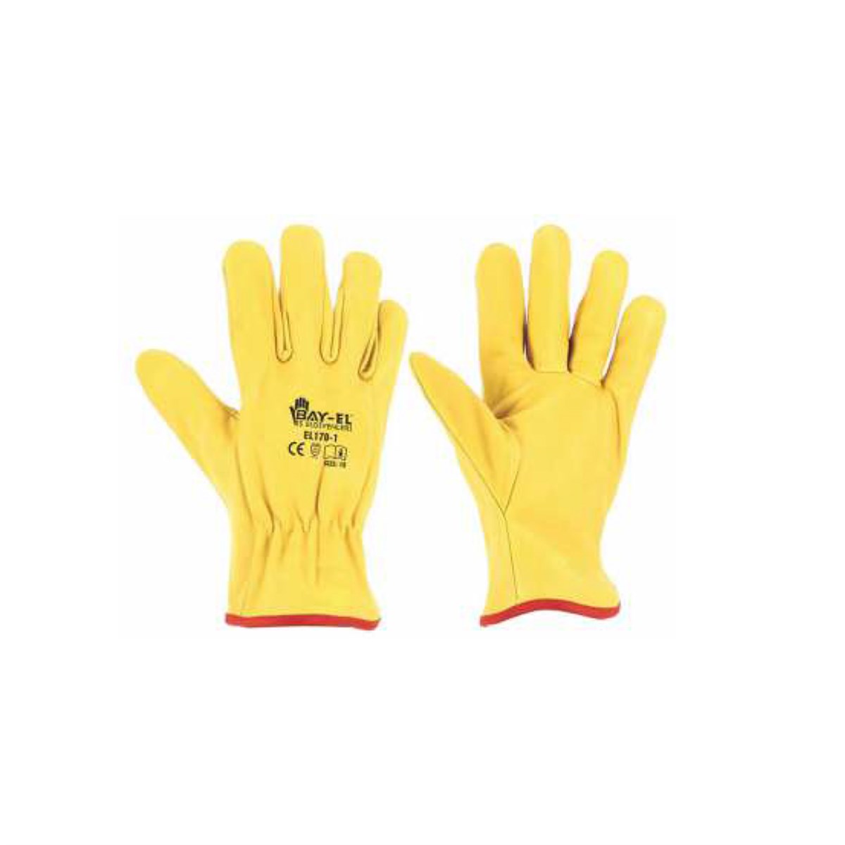 Bay-el Kokusuz Deri Kaynakçı Eldiveni Sarı 10'' El400 resmi