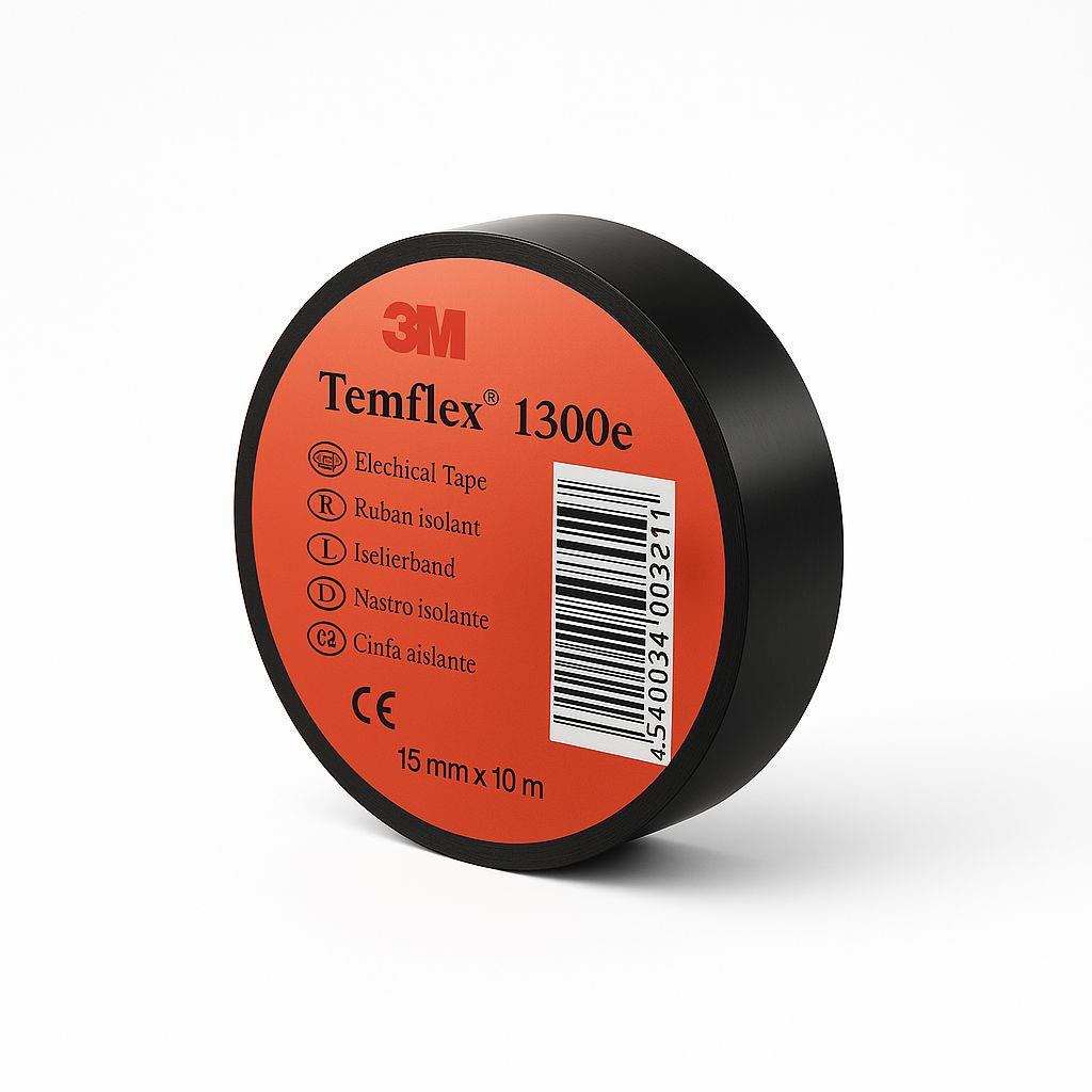 3M Temflex 1300e Elektrik İzole Bandı 18mmx9,15m Siyah resmi