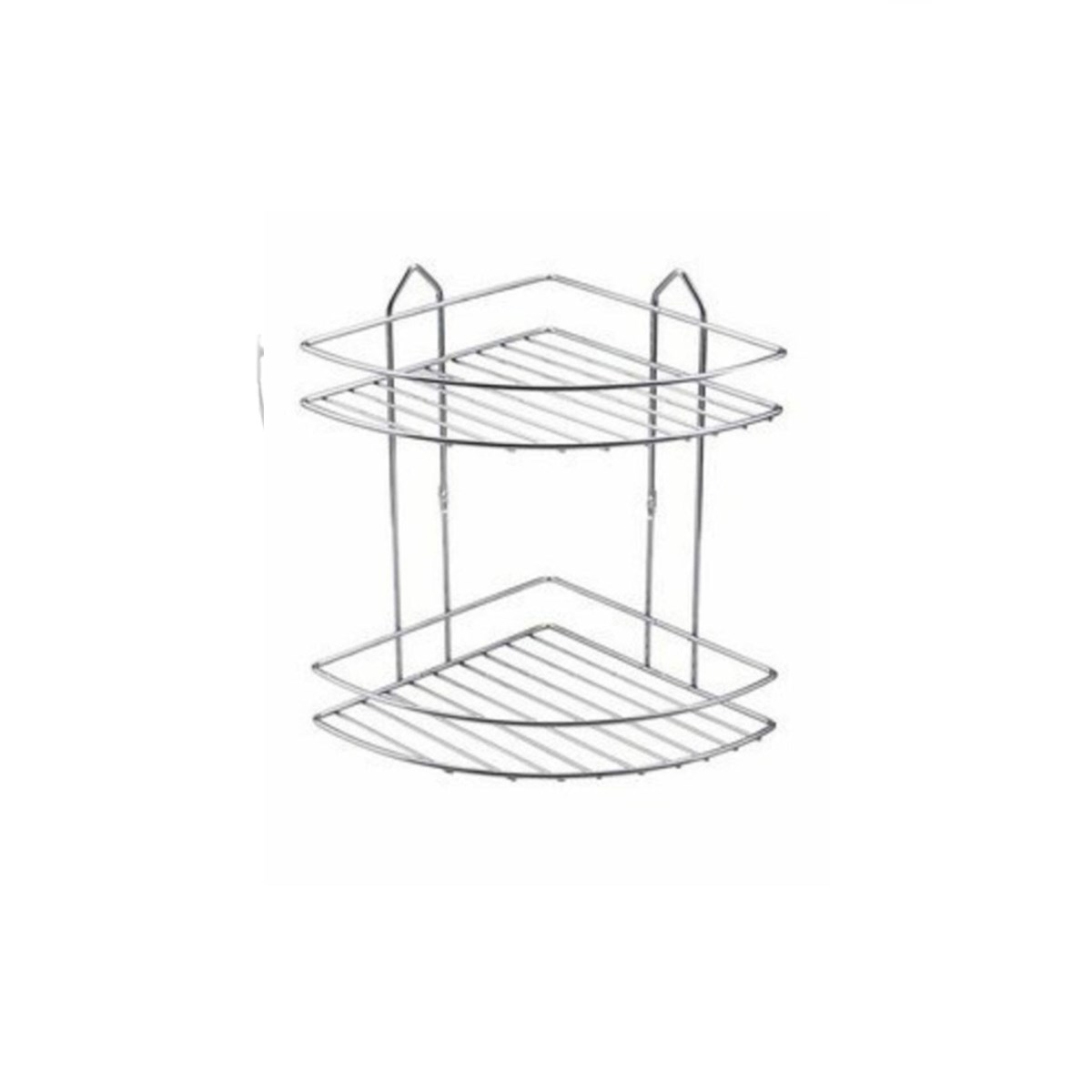 2 Katlı Krom Banyo Köşe Sabunluk  resmi