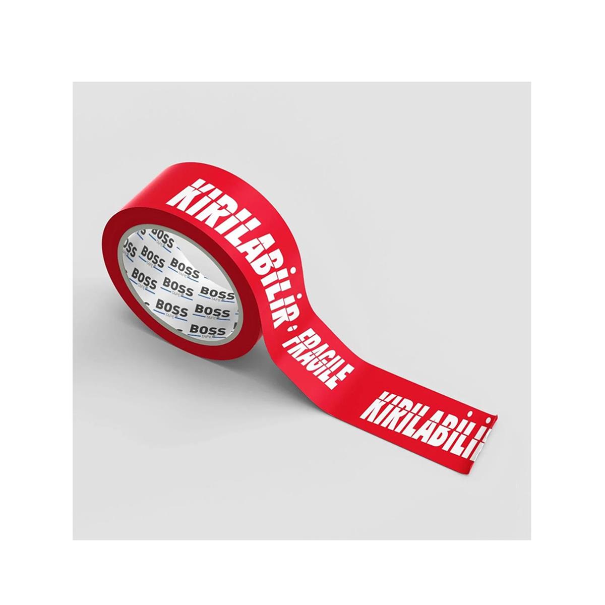 Boss Tape Kırılabilir Yazılı Koli Bandı 50mmx66mt resmi