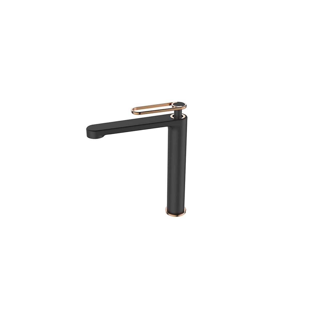 Newarc Zeta Çanak Tipi Lavabo Bataryası Siyah-Parlak Bakır 671005 resmi