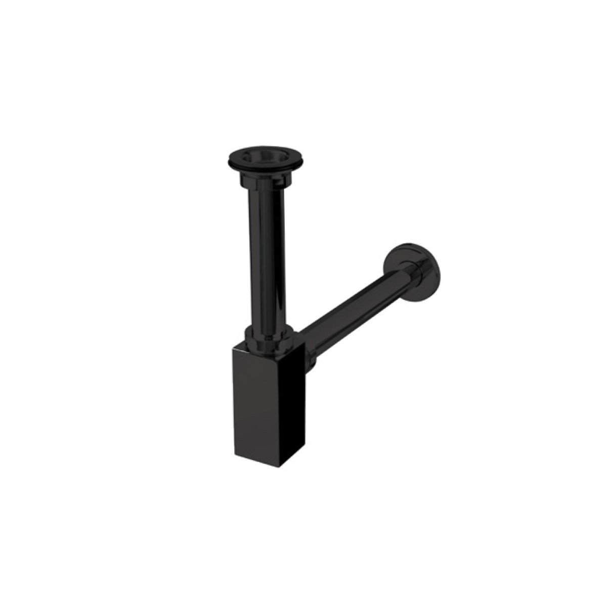 Newarc Corner Lavabo Sifonu Süzgeçli Siyah 760521B resmi