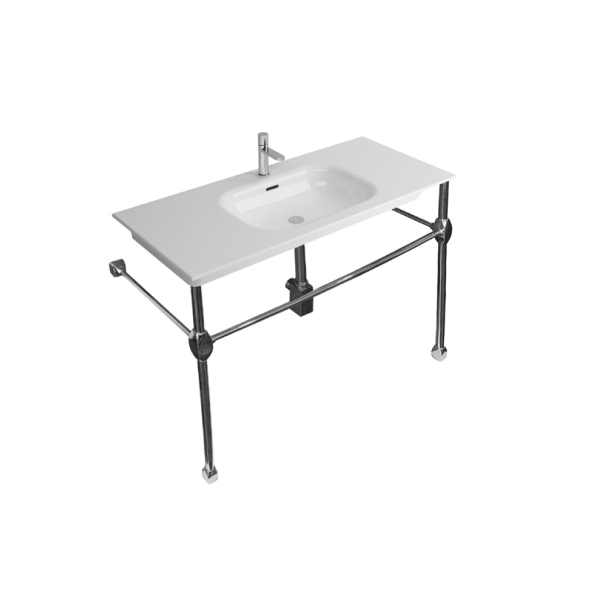 Newarc Krom Ayaklı Lavabo Natural 100Cm Nat.A100 resmi