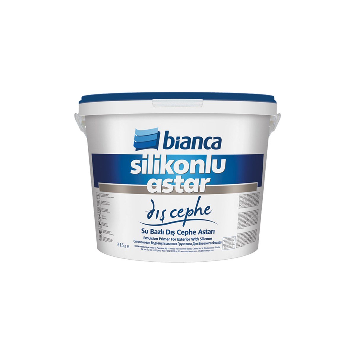 Bianca Silikonlu Dış Cephe Astarı 2,50 Lt Beyaz resmi