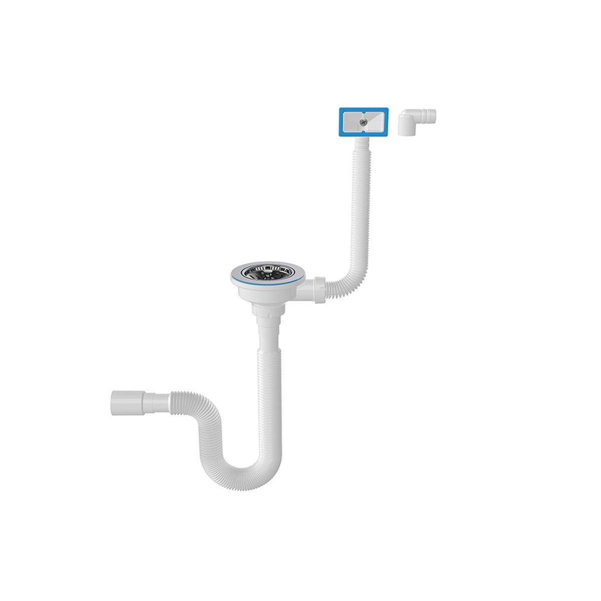 Nova 1247 Taşmalıklı Çöpmak Kafa Körüklü Eviye Sifonu resmi