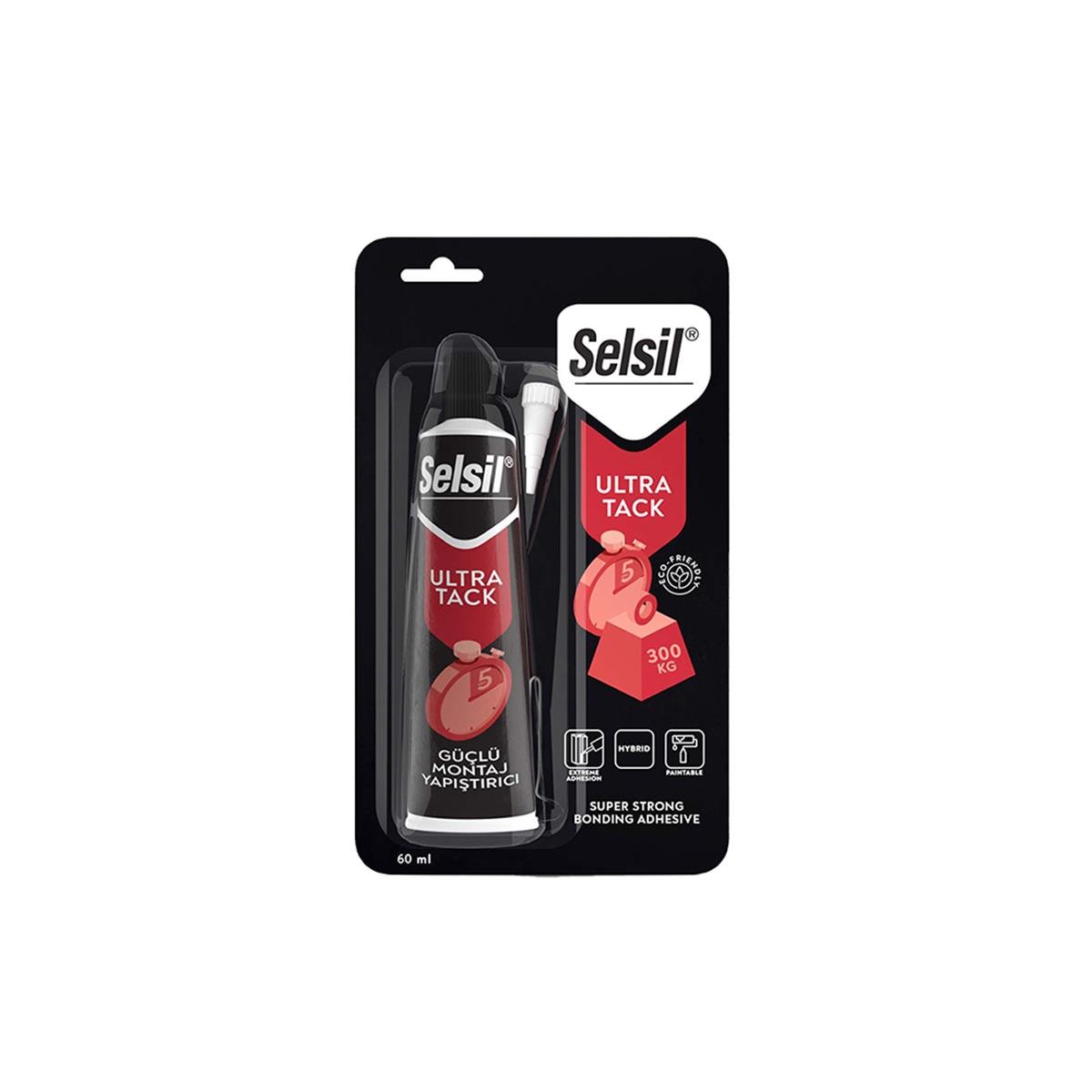 Selsil Ultra Tack Hibrit Güçlü Tüp Montaj Yapıştırıcı 60 Ml Beyaz 3104 resmi