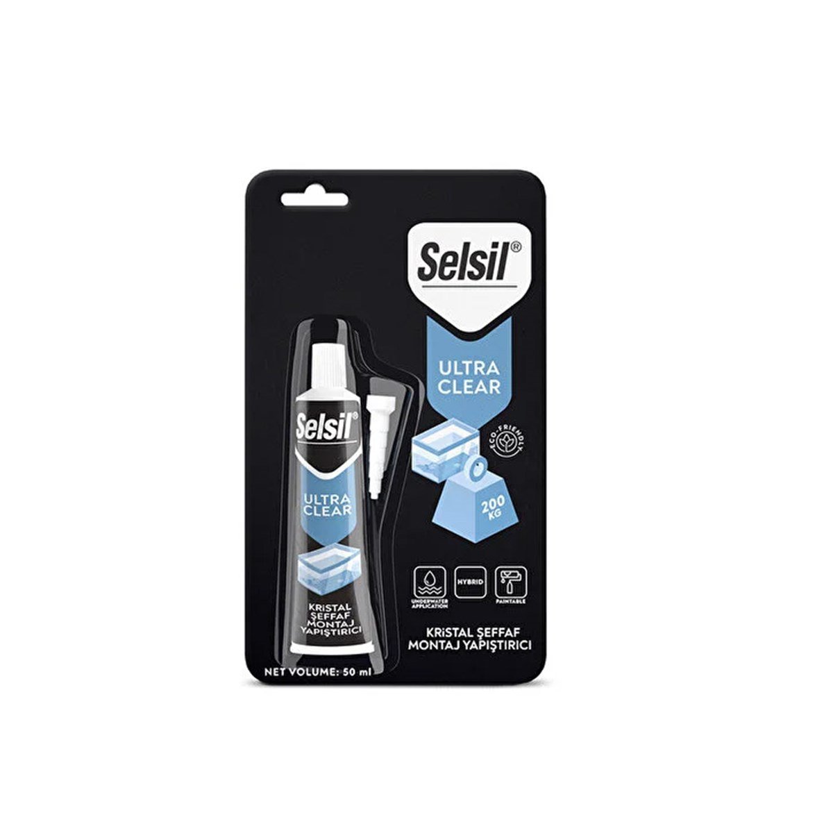 Selsil Ultra Clear Hibrit Güçlü Tüp Montaj Yapıştırıcı 50 Ml Şeffaf resmi