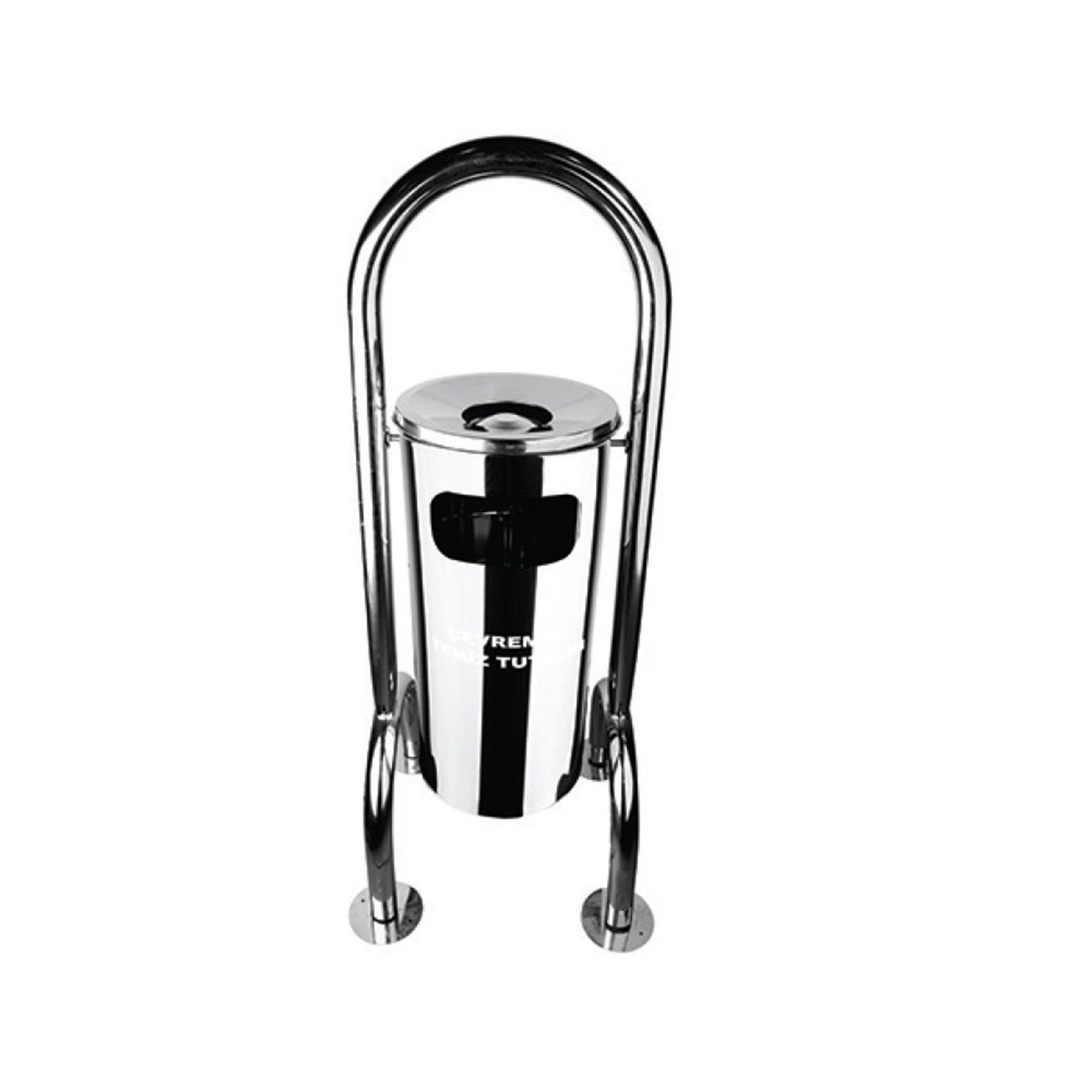 Maxilow Paslanmaz Şapkalı Bahçe Çöp Kovası Ss304 13349 resmi