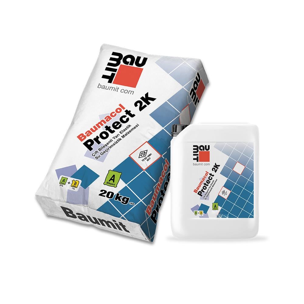 Baumit Protect 2K Çift Bileşen Sürme İzolasyon Malzemesi 25 Kg resmi