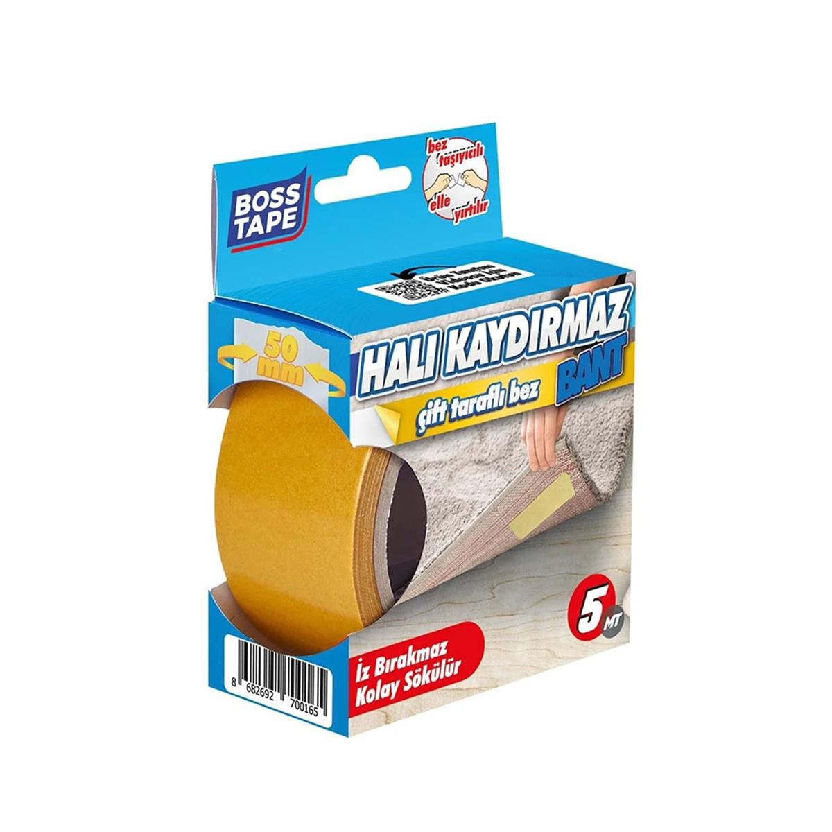 Boss Tape İz Bırakmaz Halı Bandı 50Mmx5Mt resmi