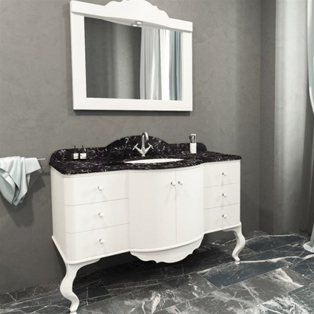 Aquanil Siena 120 Cm Banyo Dolabı - Beyaz resmi