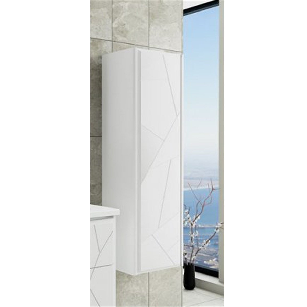 Aquanil Kiev Boy Dolabı - Beyaz resmi