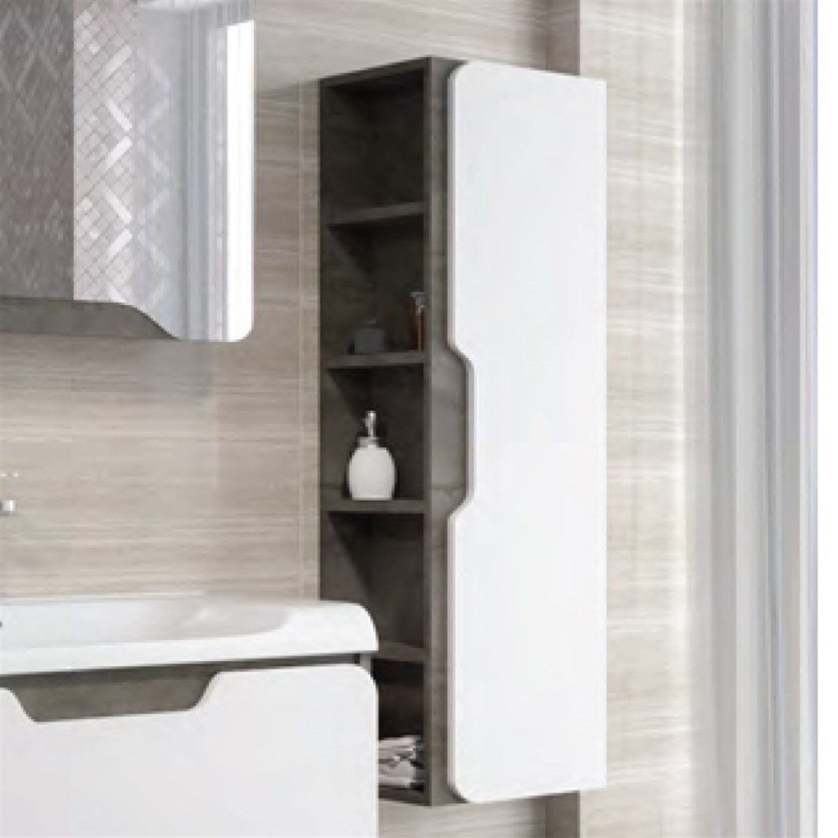 Aquanil Tales Boy Dolabı - Beyaz/irony resmi