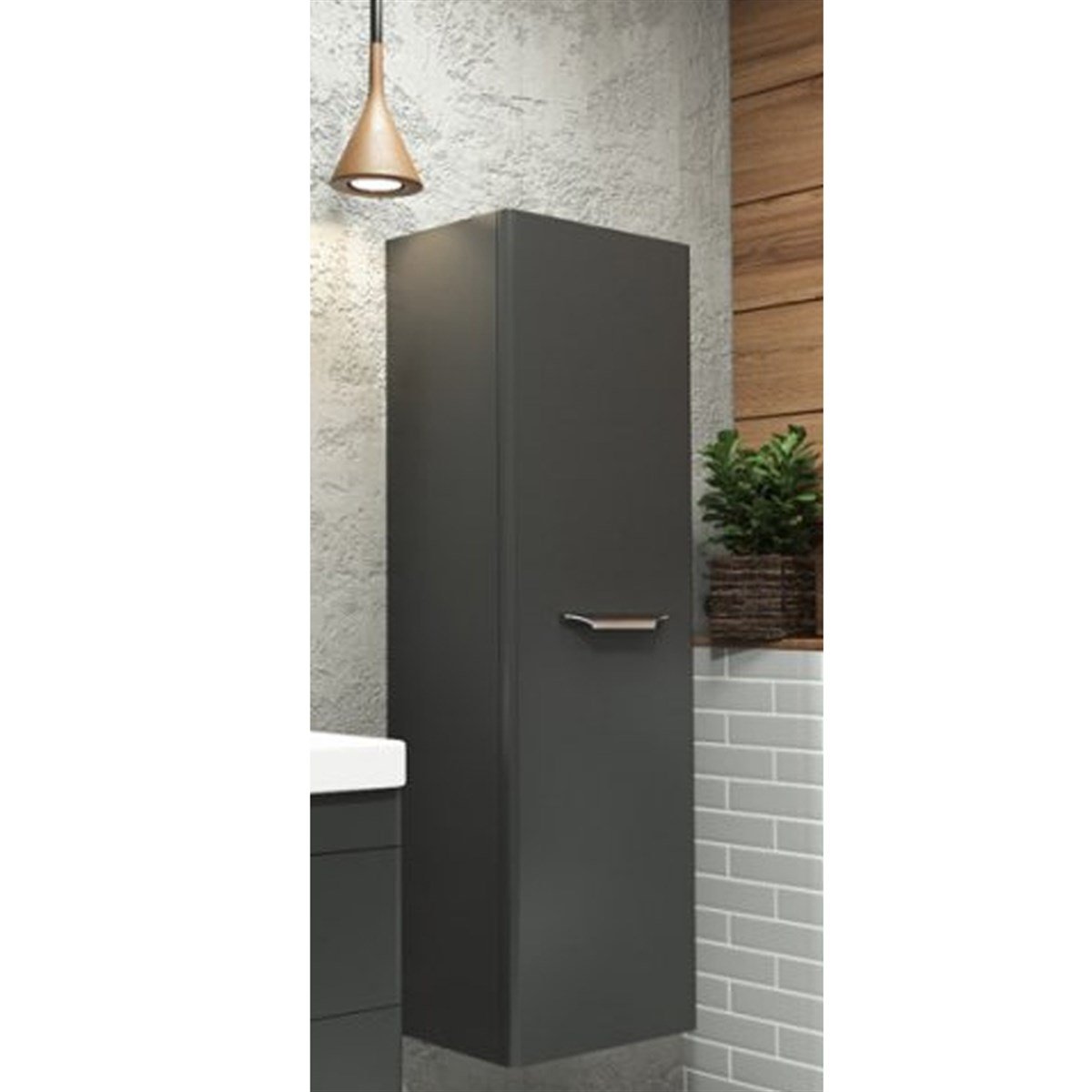 Aquanil Maria Boy Dolabı - Antrasit resmi