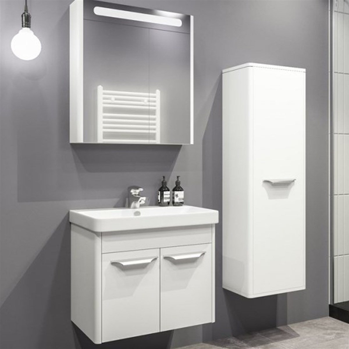 Aquanil Mauna 60 Cm Banyo Dolabı - Beyaz resmi