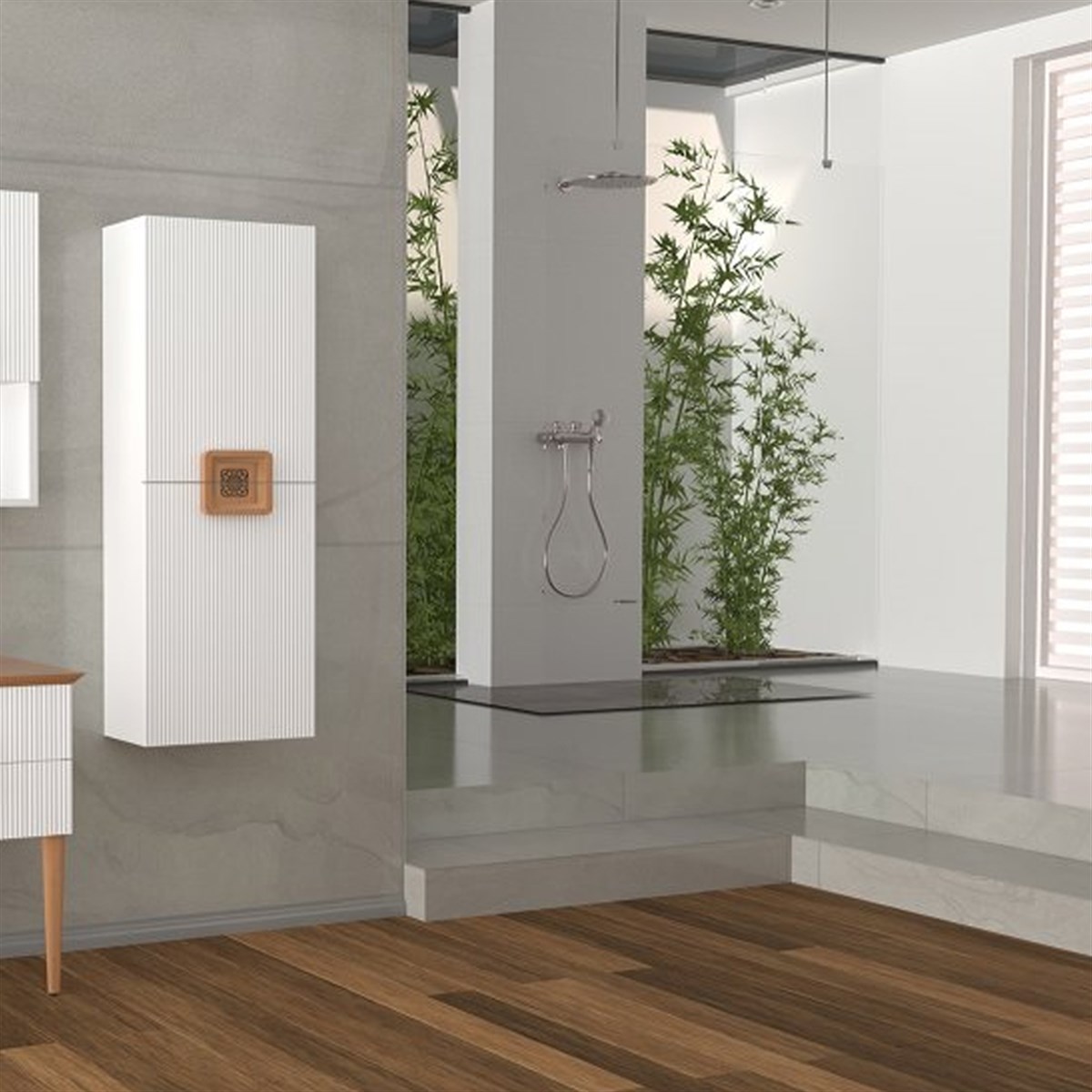 Aquanil Zürih Boy Dolabı - Beyaz resmi