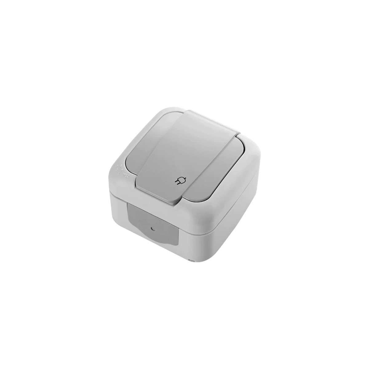 Viko Palmiye Sıva Üstü Topraklı Priz Gri resmi