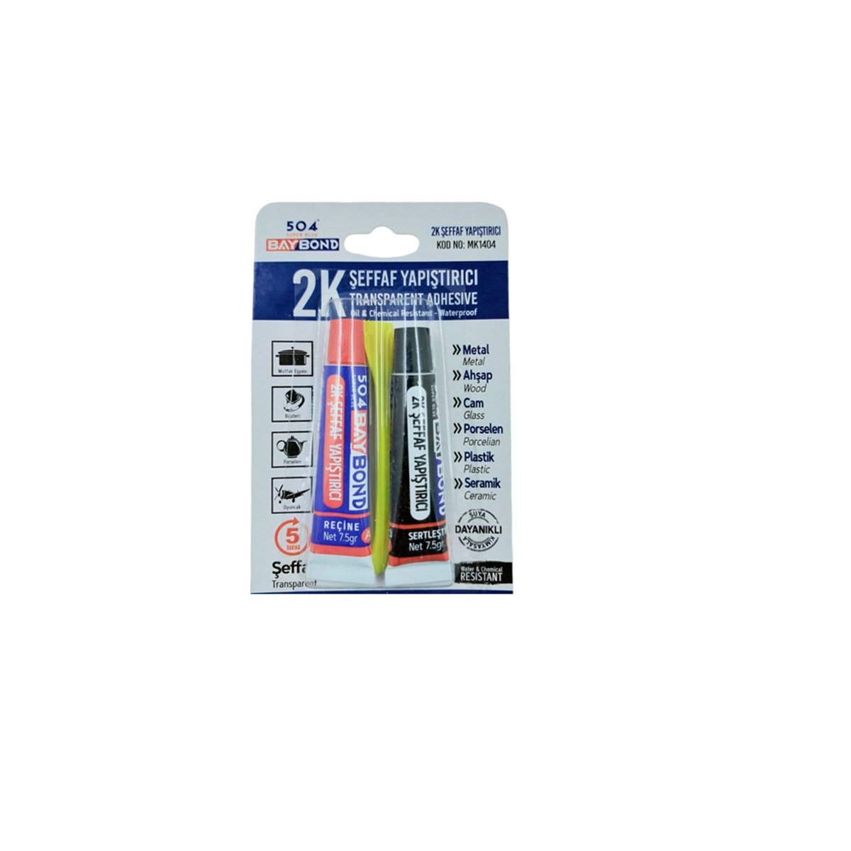 Baybond 504 Çelik Yapıştırıcı 15 Gr Şeffaf Mk1404 resmi