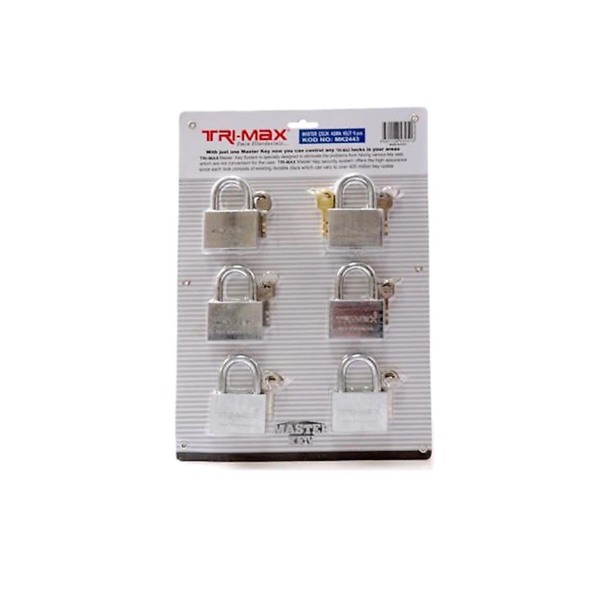 Trı-max Master Sistem Çelik Asma Kilit 55mm 6'lı Set Mk2443 resmi