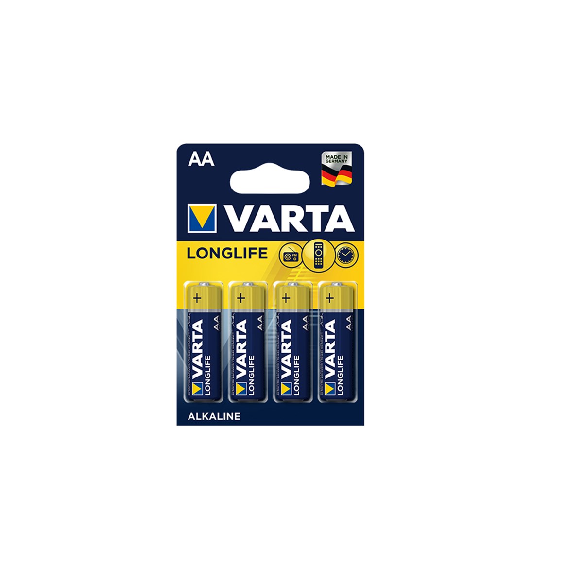 Varta Longlife 1.5V AA 4lü Alkalin Kalem Pil 4106-4 resmi