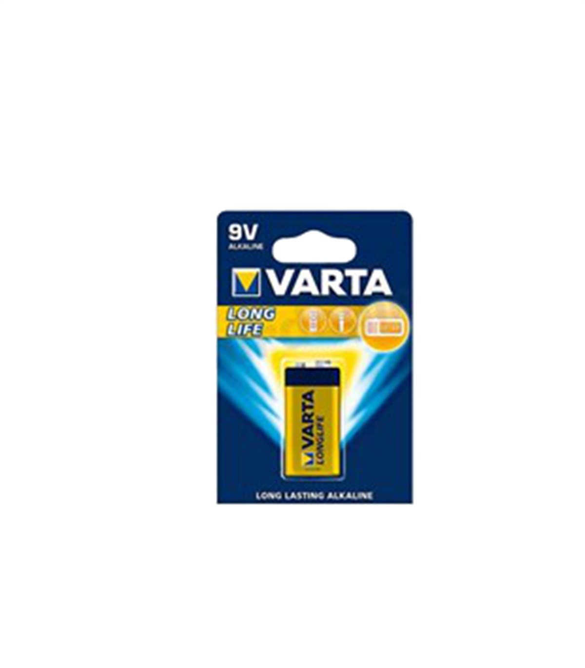 Varta Longlife 9V Alkalin Blok Pil 4122 resmi