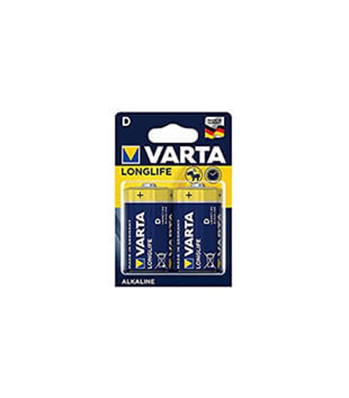Varta Longlife 1.5V 2li D Alkalin Büyük Boy Pil 4120-2 resmi